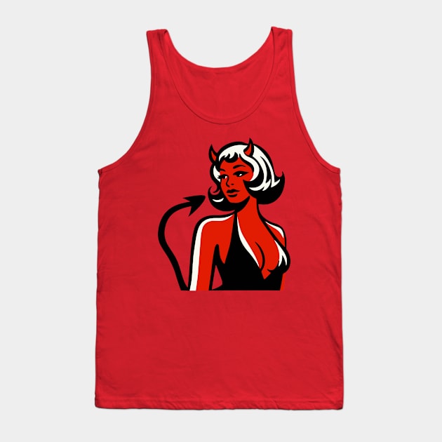 Retro Devil Girl Tank Top by n23tees